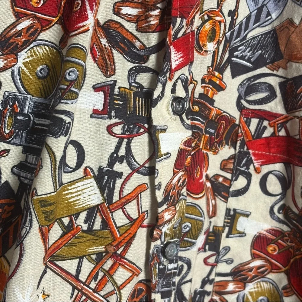 Men's Vintage Print Casual Shirt - Picture 2 of 13